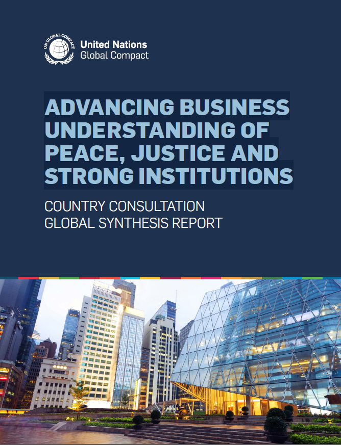 Advancing Business Understanding of Peace, Justice and Strong Institutions